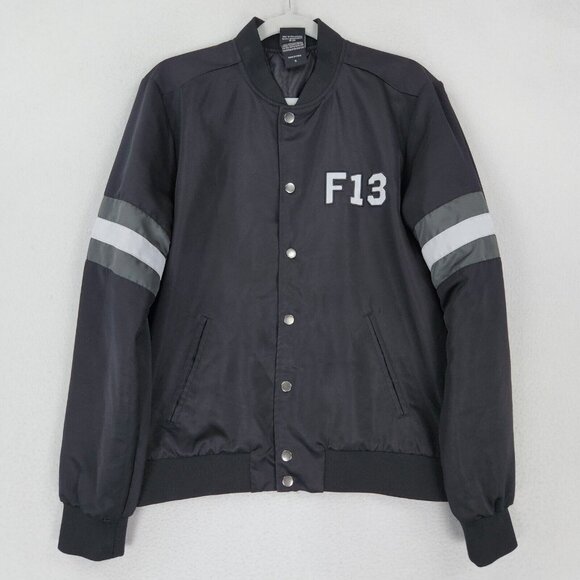 Friday The 13th Jacket Mens Small Black Bomber Jason Voorhees F13 Halloween - Picture 2 of 15